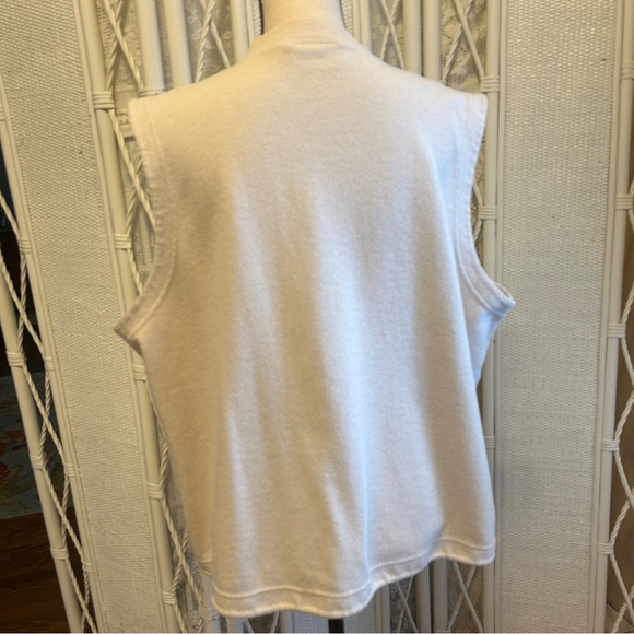 Vintage Zip-Up Vest Cream Light Beige Front Pockets Liz Claiborne Plus size 2X - Picture 5 of 13